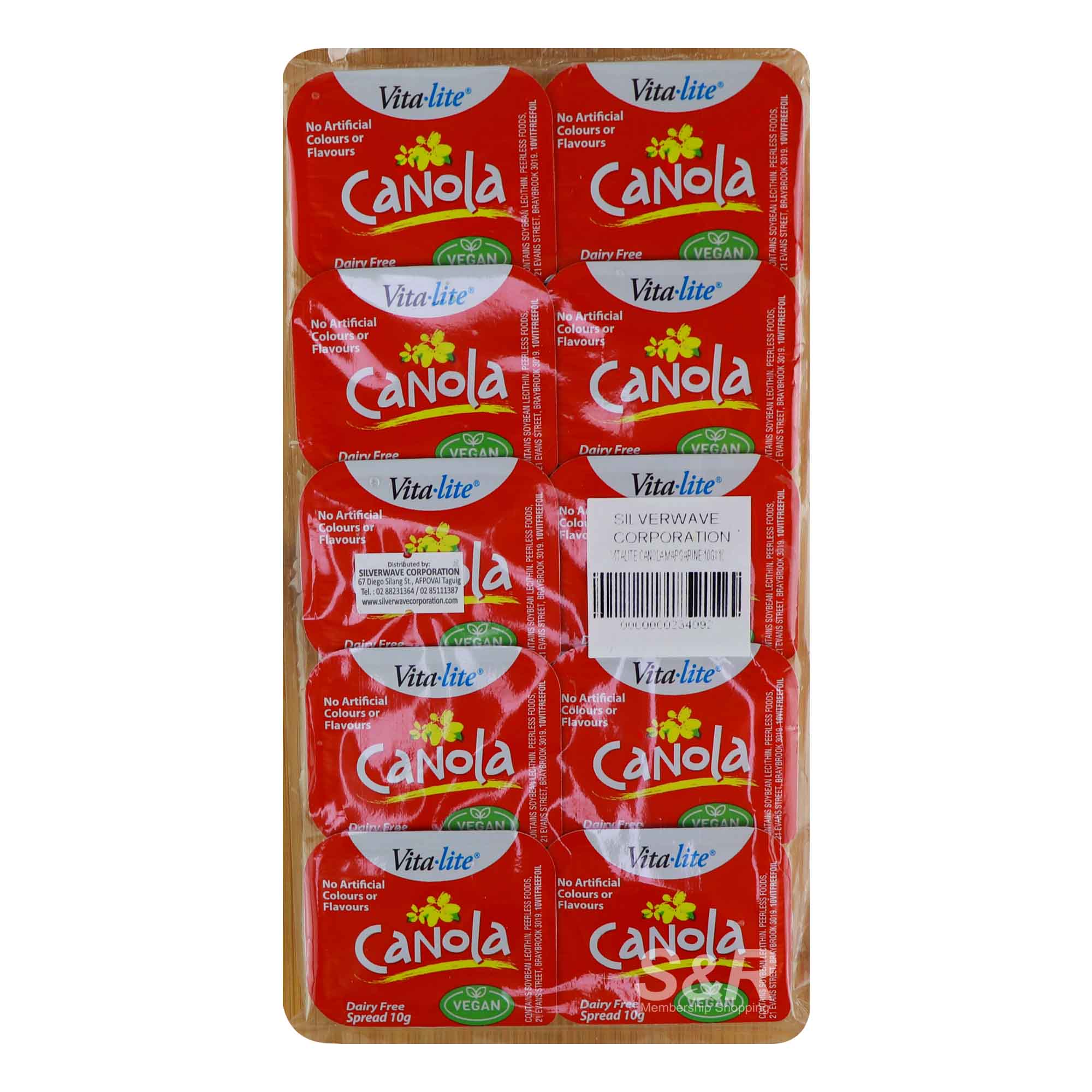 Vita Lite Canola Dairy Free Spread 10pcs Vita Lite Canola Dairy Free Spread 10pcs